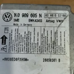 1K0909605T01N блок управления AirBag (SRS) Volkswagen Golf V 2003