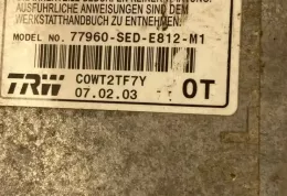 77960SEDE812M1 блок управління airbag (srs) Honda Accord 2008