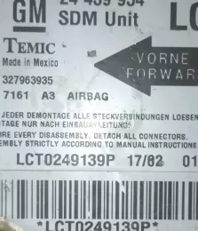 24439953 блок управления AirBag (SRS) Opel Corsa C 2000