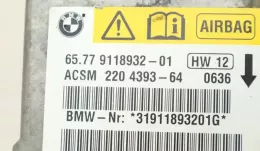 31911893201G блок управління airbag (srs) BMW 6 E63 E64 2007