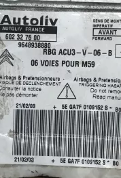 9648938880 блок управления AirBag (SRS) Citroen Berlingo 2003