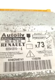 8200412019A блок управління airbag (srs) Renault Vel Satis 2002