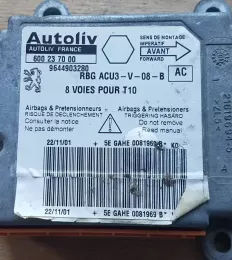 600237000 блок управління airbag (srs) Peugeot 206 2002