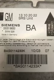 BAS0114233K блок управління airbag (srs) Opel Vectra C 2004