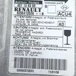 607139300B блок управления AirBag (SRS) Renault Megane II 2002