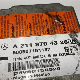 D6V5G15B529 блок управління airbag (srs) Mercedes-Benz E W211 2005