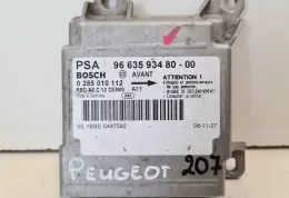 YBBE0447592 блок управління airbag (srs) Peugeot 207 2009