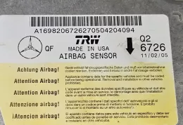 A169820672 блок управління airbag (srs) Mercedes-Benz A W169 2005