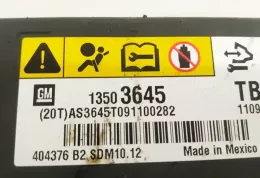 AS3645T091100282 блок управління airbag (srs) Opel Insignia A 2009