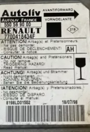 8198LD01552 блок управління airbag (srs) Renault Scenic I 1999