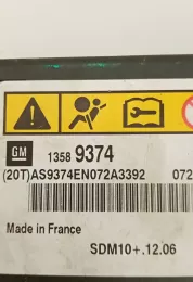 AS9374EN072A3392 блок управління airbag (srs) Opel Astra J 2013
