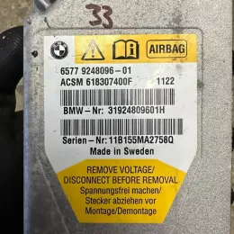 31024809601H блок управління airbag (srs) BMW 5 F10 F11 2011