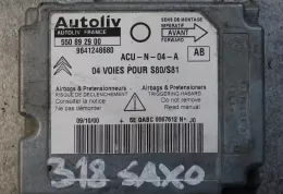 9641248680 блок управління airbag (srs) Citroen Saxo 2000