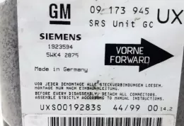 92133 блок управления AirBag (SRS) Opel Omega B1 1994