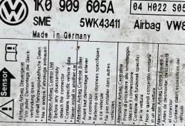 07040409B блок управління airbag (srs) Volkswagen Golf V 2006