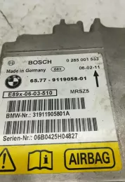 E89X0603510 блок управління airbag (srs) BMW 3 E90 E91 2009