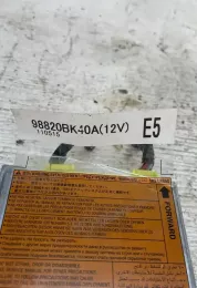 98820BK40A блок управління airbag (srs) Nissan Qashqai 2012