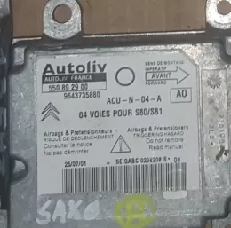 9643735880 блок управления AirBag (SRS) Citroen Saxo 2001