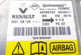 8201138129 блок управління airbag (srs) Renault Wind 2011