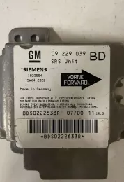 BDS0222633R блок управління airbag (srs) Opel Vectra B 2000