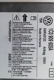 34081111 блок управління airbag (srs) Volkswagen Transporter - Caravelle T5 2006