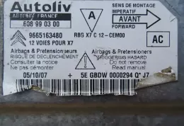 9665163480 блок управления AirBag (SRS) Citroen C5 2012