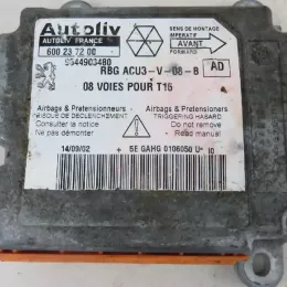600237200 блок управління airbag (srs) Peugeot 206 2000