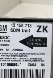 ZKT0196689L блок управління airbag (srs) Opel Meriva A 2004