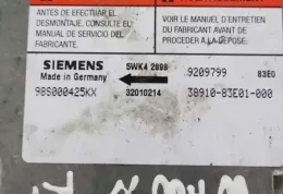 3891083E01000 блок управління airbag (srs) Suzuki Wagon R+ 2002