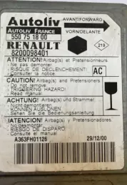 A363FH01126 блок управления AirBag (SRS) Renault Kangoo I 2001