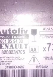 601959405 блок управління airbag (srs) Renault Vel Satis 2002