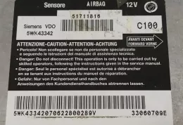 33060709E блок управління airbag (srs) Fiat Stilo 2007