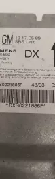XS0221886F блок управления AirBag (SRS) Opel Signum 2004