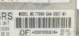 C0XF00DU61N блок управління airbag (srs) Honda Jazz 2003