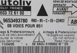 9653493789 блок управління airbag (srs) Citroen C4 I 2004