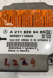 500501110828 блок управління airbag (srs) Mercedes-Benz E W211 2005