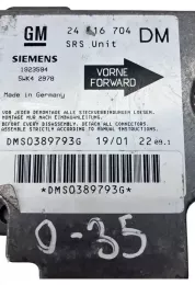 DMS03897930 блок управління airbag (srs) Opel Zafira A 2000