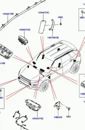 LR032045 блок управления AirBag (SRS) Land Rover Range Rover Evoque L538 2015