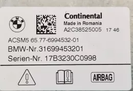 A2C38525005 блок управління airbag (srs) BMW 5 G30 G31 2018