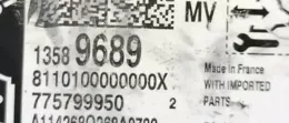 8110100000000X блок управління airbag (srs) Opel Adam 2012