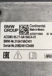 65775A19AC4 блок управління airbag (srs) BMW X3 G01 2020