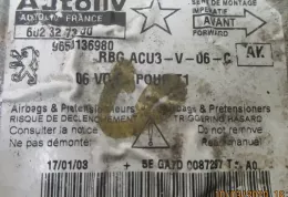 9650136980 блок управления AirBag (SRS) Peugeot 206 2000