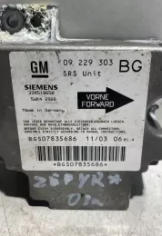 BGS07835686 блок управления AirBag (SRS) Opel Zafira A 2003
