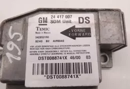 342853160 блок управления AirBag (SRS) Opel Corsa C 2001
