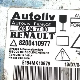 A8200410977 блок управління airbag (srs) Renault Laguna II 2001