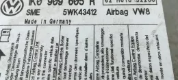 1K0909605T00Y блок управления AirBag (SRS) Seat Altea 2005