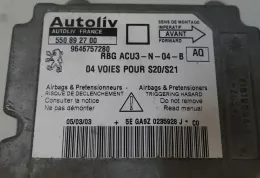 9646757280 блок управления AirBag (SRS) Peugeot 106 2001