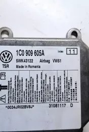 31081117 блок управления AirBag (SRS) Volkswagen Transporter - Caravelle T5 2008