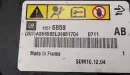 AS6859EL04861704 блок управління airbag (srs) Opel Meriva B 2011