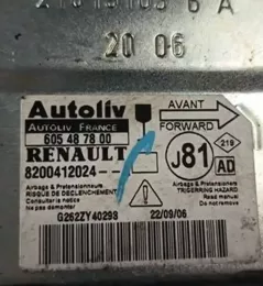 8200412024 блок управління airbag (srs) Renault Espace - Grand espace IV 2005